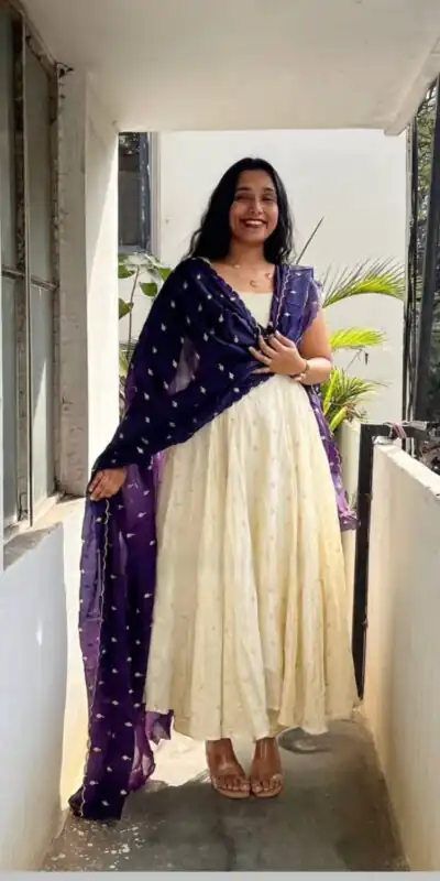 PC 567 Purple Trendy Chinon Silk Sequins Work Blue Dupatta Gown . Available at ₹1999 only. Delivery 4-6 Working Days. Shop now. | Gowns, Bollywood Gowns, Creative Gowns, Designer Gowns, Embroidered Gowns, Party Wear Gowns